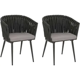 Proregal Gartenstuhl 61 x 57 x 82 cm Anthrazit 2 St.