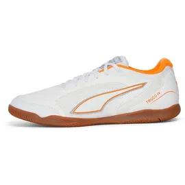 Puma Truco IV Hallenschuhe Herren White/Orange Glow/Vibrant Silver 42