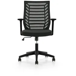 ROCADA 907-4 Bürodrehstuhl, schwarze Netzrückenlehne, Sitzpolsterung schwarz
