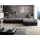 Mirjan24 Ecksofa Malwi Textil 2-Sitzer Grau