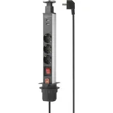 Sygonix SY-4755590 Einbau-Steckdosenleiste Schwarz, Silber Schutzkontakt 1 St.