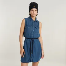 G-Star Kleid Midi Blau XS