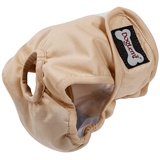 BePetMia Waschbare Windeln für Hunde, Wiederverwendbare Hundewindeln, Umweltfreundliche Damenbinden Höschen für weibliche Haustiere (Beige, XL: 44-66cm)