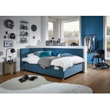 Meise Möbel meise.möbel Kinderbett »COOL II«, Polsterbett wahlweise mit Bettkasten, Jugendbett inkl. USB Anschlüsse blau