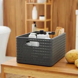 Rotho Aufbewahrungskorb Country 11 l 32,8 x 23,8 x 16 cm anthrazit