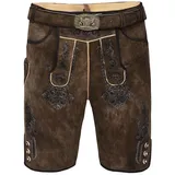 Edelnice Kurze Wildbock Lederhose Fabian in dunkelbraun | 56