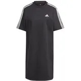 Adidas Essentials 3-Streifen Single Jersey Boyfriend T-Shirt-Kleid Black S