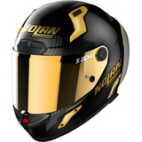 Nolan X-804 RS Ultra Carbon Golden Edition, Integralhelm - Schwarz/Dunkelgrau Gold-Verspiegelt - XL