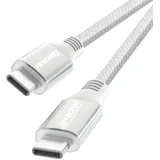 NEWWAY - 2024 Neu – Kabel USB C auf USB C 240 W 2 Meter – Schnellladung USB Typ C – Nylon geflochten – kompatibel mit Handy, Tablets, Laptop