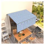 vidaXL Markise 3,5 x 2,5 m blau/weiß