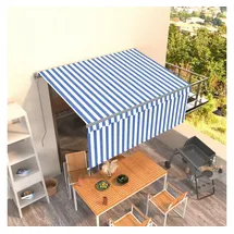 vidaXL Markise 3,5 x 2,5 m blau/weiß