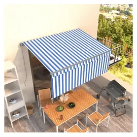 vidaXL Markise 3,5 x 2,5 m blau/weiß