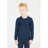 ZIGZAG Funktionswäsche-Set Pattani Gr. 152 blau Kinder Shirts mit hohem Merinowolle-Anteil