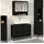 vidaXL Badezimmerschrank mit Tür 80 x 60 x 33 cm Schwarz