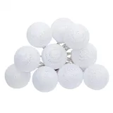 Atmosphera LED Lichterkette 10 Kugeln Durchmesser 6 cm Weiß