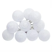 Atmosphera LED Lichterkette 10 Kugeln Durchmesser 6 cm Weiß