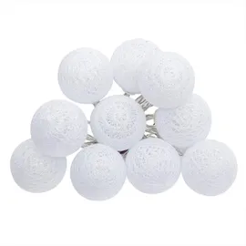 Atmosphera LED Lichterkette 10 Kugeln Durchmesser 6 cm Weiß