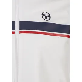Sergio Tacchini Trainingsanzug SERGIO TACCHINI "AGAVE 025 TRACKSUIT Herren", Herren, Gr. L, blau (navy, weiß), 100% POLYESTER, slim fit, Sportanzüge Trainingsanzug, Trainingsanzug Herren, Tracksuit, Retro, Outdoor, Jogging, Streetwear