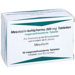 MESALAZIN Kohlpharma 500 mg magensaftres.Tabletten 50 St