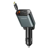 Joyroom JR-CCL07 3-in-1 Autoladegerät mit integriertem Kabel - Dunkelgrau