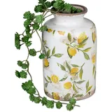 Formano Dekovase Vintage Lemon, Obstschale mit Zitronen weiß