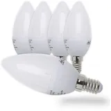 B.K.Licht LED Lampe E14 5W 3000K warmweiß 5 St.