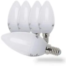 B.K.Licht LED Lampe E14 5W 3000K warmweiß 5 St.