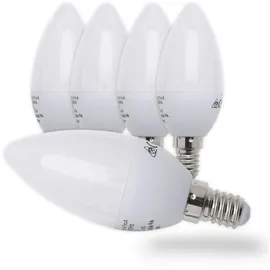 B.K.Licht LED Lampe E14 5W 3000K warmweiß 5 St.