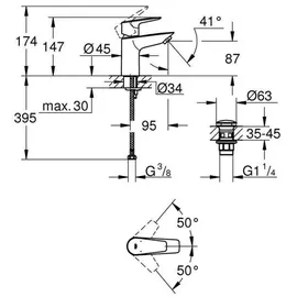 Grohe BauEdge chrom 31367001