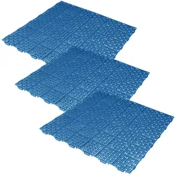 WellHome Marte Pack 3 Fliesen für Terrasse 55,5x55,5 cm Drainage-Effekt in Blau