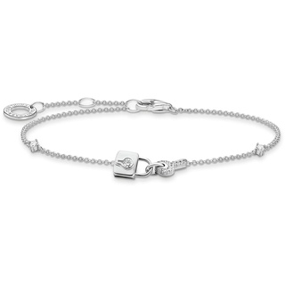 Thomas Sabo Damen Armband Schloss Zirkonia 925 Sterlingsilber A2040-051-14-L19V