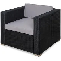Svita Rattan Sessel Ergänzung Zubehör Polyrattan Couch California Lugano Schwarz