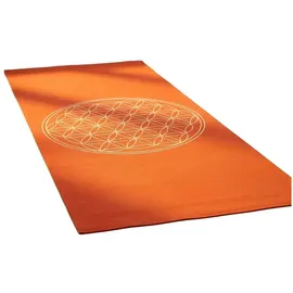 Yogishop Yogateppich cotton rug - flower of life - mocca/cream
