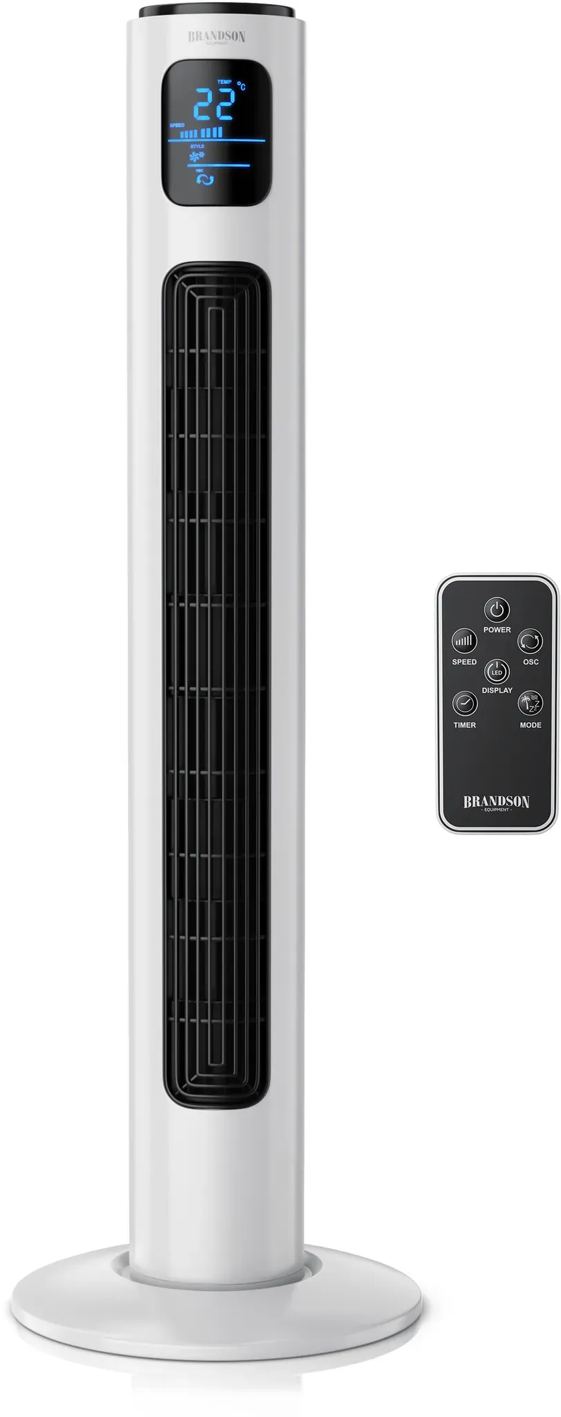 Turmventilator mit Fernbedienung & Timer Weiß