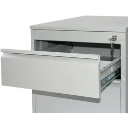 Rollcontainer Stahl Profi 2 Schubladen HxBxT 60x46x60cm lichtgrau SZAGATO Bürocontainer Schreibtisch Unterschrank Rollcontainers Rollcontainer Büro