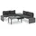 vidaXL Polyrattan Lounge-Set mit Polstern 3-tlg. grau 44720