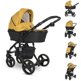 Lorelli Kinderwagen Rimini Premium Sportsitz Tragewanne Moskitonetz verstellbar gelb