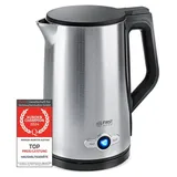 First Austria Edelstahl Wasserkocher 1,7 l Silber