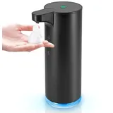 Seifenspender Automatischer Edelstahl Schaumseifenspender Elektrischer - LAOPAO Soap Dispenser Set IPX5 Wasserdicht USB-C Aufladung mit Sensor Infrarot Bewegungssensor für Küche & Bad