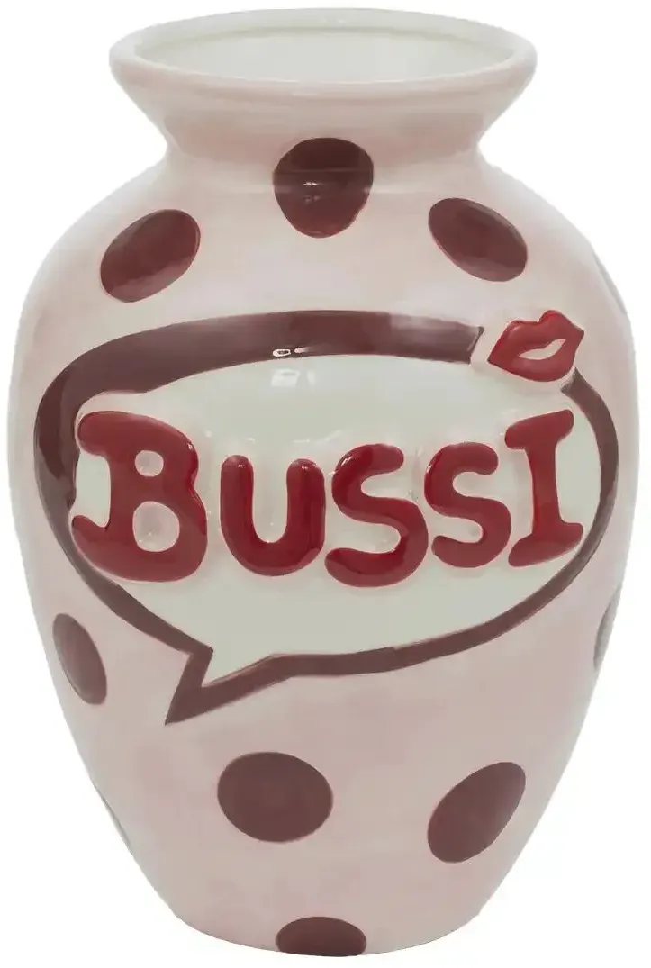 HOME STORY Vase Bussi   , rosa/pink , Dolomite , Maße (cm): H: 25,3  Ø: 18.2