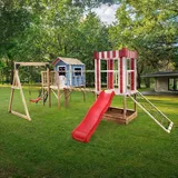 Home Deluxe Spielpark WUNDERLAND Blau inkl. Schaukel und Rutsche