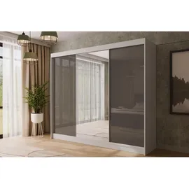 altdecor Schiebetürenschrank VESLI 250 x 215 x 61 cm Weiß