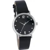 Miraval Moderne Design Damenarmbanduhr mit Lederarmband 32 mm Quarzuhwerk Damenuhr