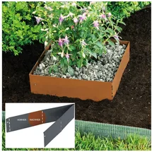 Bellissa Rasenkante Square Corten 30 x 30 cm H13 cm braun