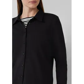 s.Oliver Hemdbluse elastische Jerseybluse Schwarz 34