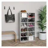 vidaXL Schuhregal 54 x 100,5 x 34 cm betongrau / grau