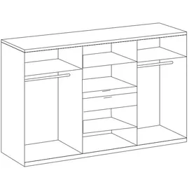 WIMEX Drehtürenschrank WIMEX "Moldau Kleiderschrank mit Spiegel Schlafzimmerschrank Bestseller", weiß, B:270cm H:208cm T:58cm, Spanplatte, Schränke, Drehtürenschrank