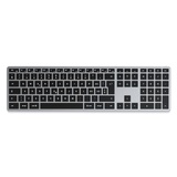 Satechi Slim X3 Bluetooth® Tastatur Schweiz, QWERTZ Anthrazit Multimediatasten, mit numerischer Tas