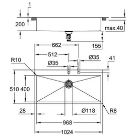 Grohe K800 Küchenspüle, 31586SD1