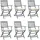 vidaXL Klappbare Gartenstühle 57 x 57 x 91 cm creme 6 St.